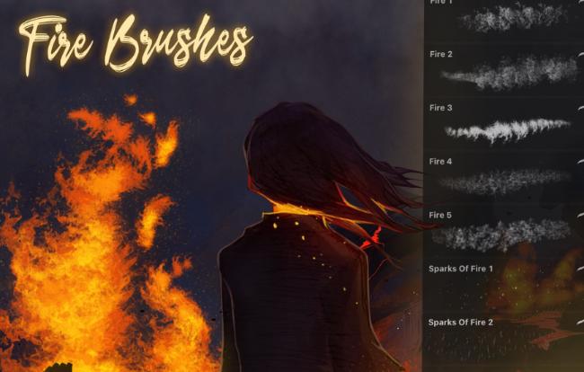 Realistic Fire Brushes