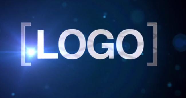 Shattered logo effect with pre-rendered particles and light flares