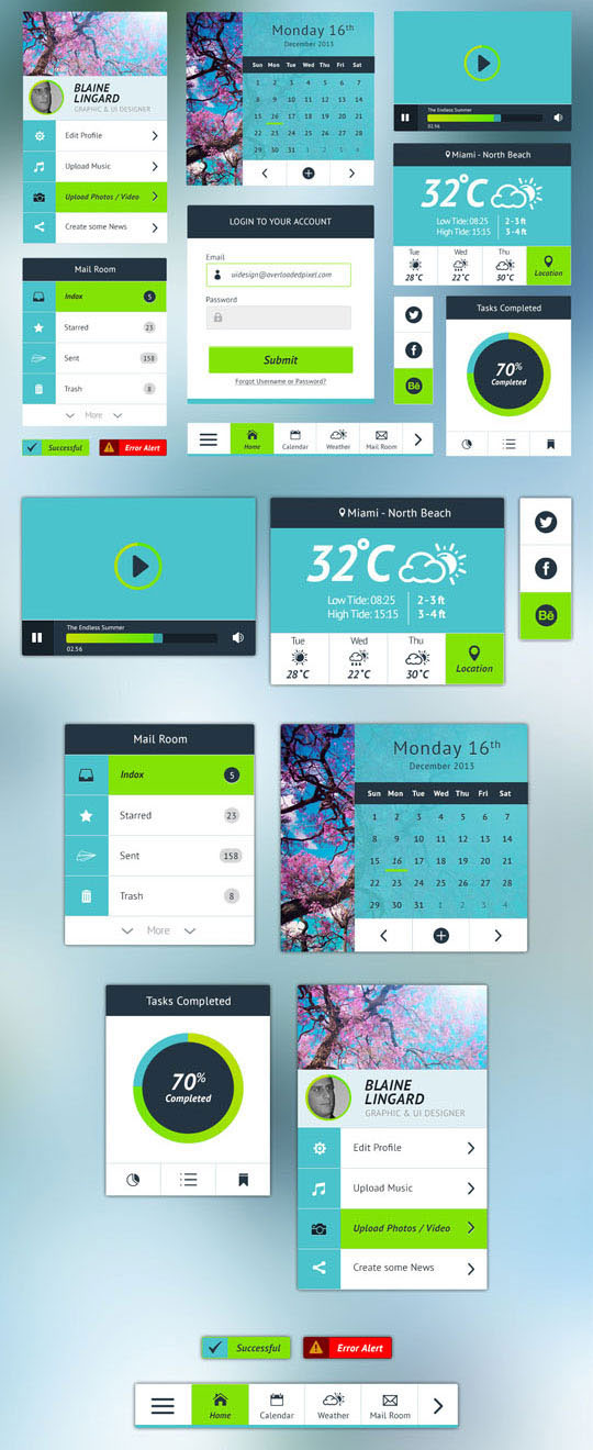 free flat ui kit