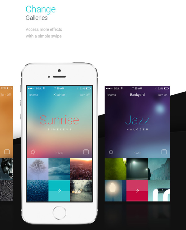 3.Mobile App Design Inspiration – Philips Hue App