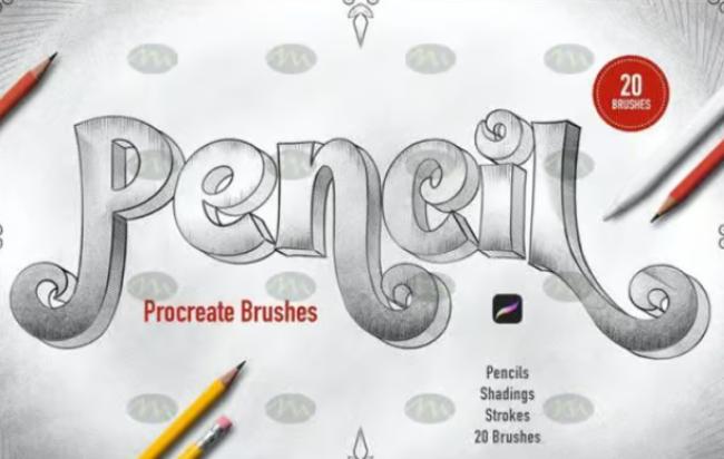 Pencil sketching brush set