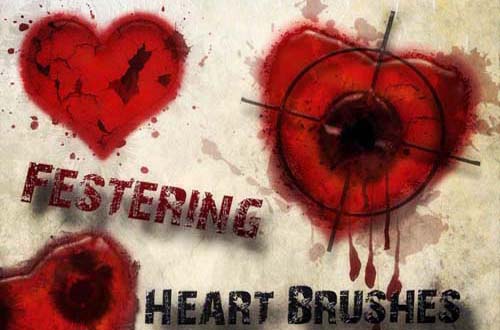 photoshop heart brushes
