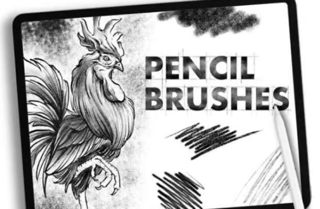 Realistic pencil stroke brushes