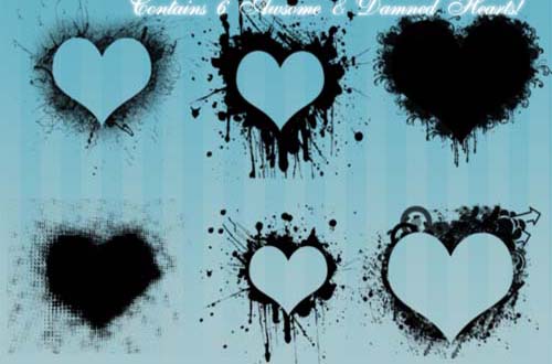 photoshop heart brushes