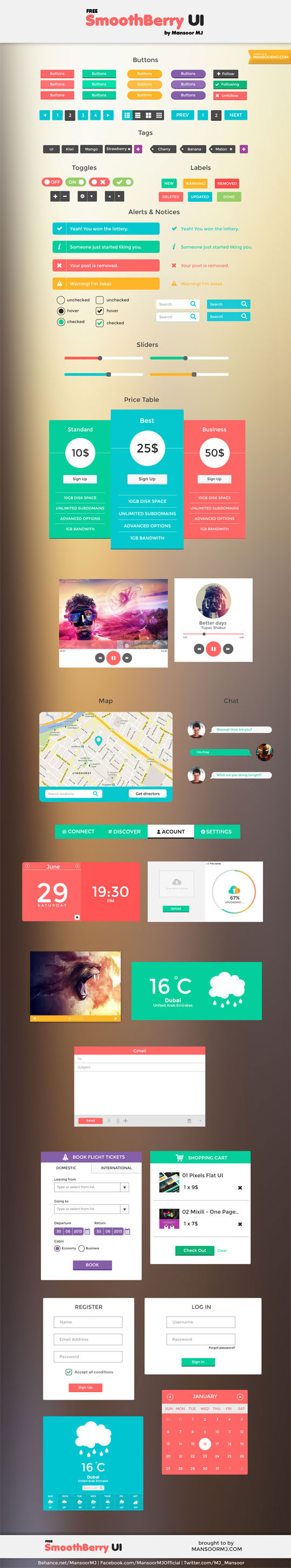 free flat ui kit