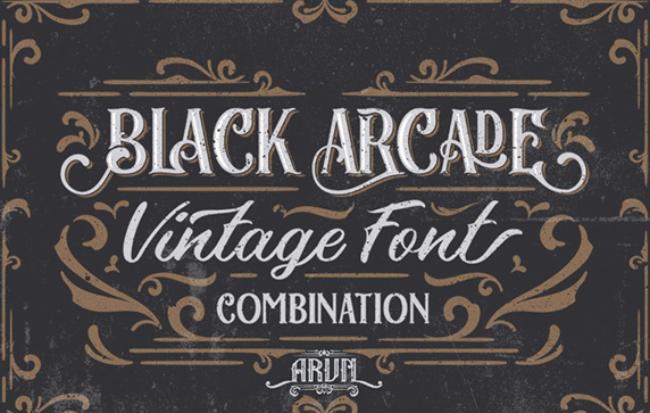 retro font