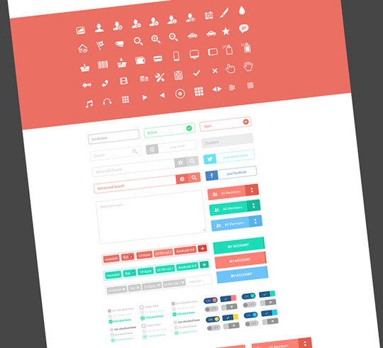 free flat ui kit