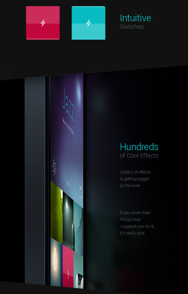 4.Mobile App Design Inspiration – Philips Hue App