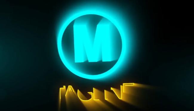 Light rays logo reveal with dynamic illumination and color controls