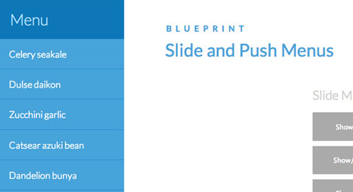 jquery side panel menu plugins