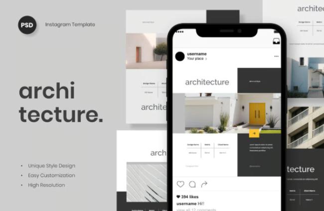 instagram post template