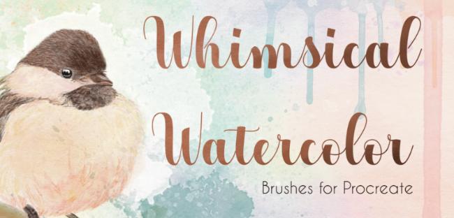 Whimsical watercolor brushes for fantasy art