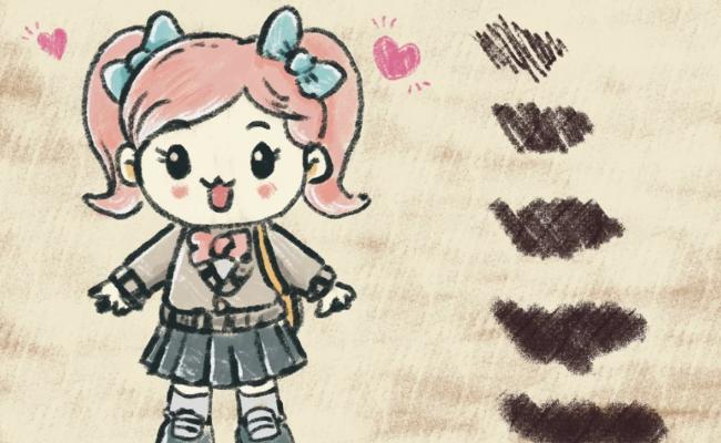 Oil Pastel Procreate pastel brush set displaying realistic textures and vibrant color application