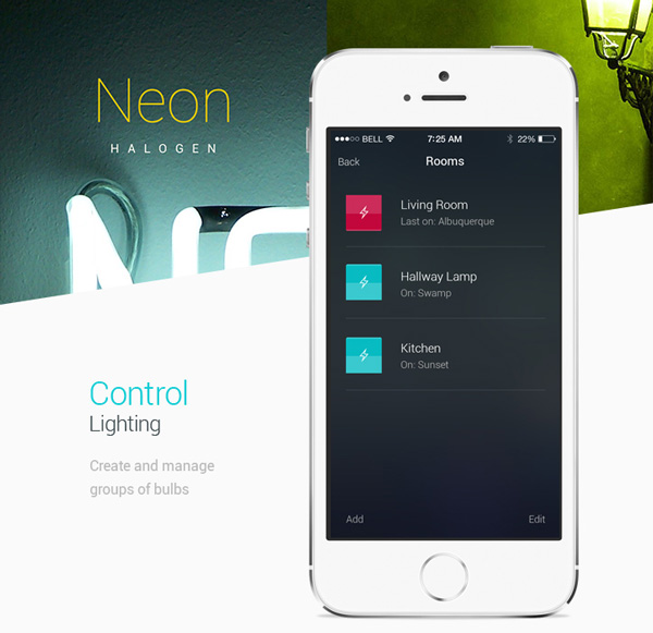 6.Mobile App Design Inspiration – Philips Hue App