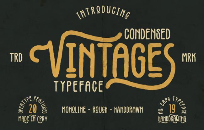 retro font