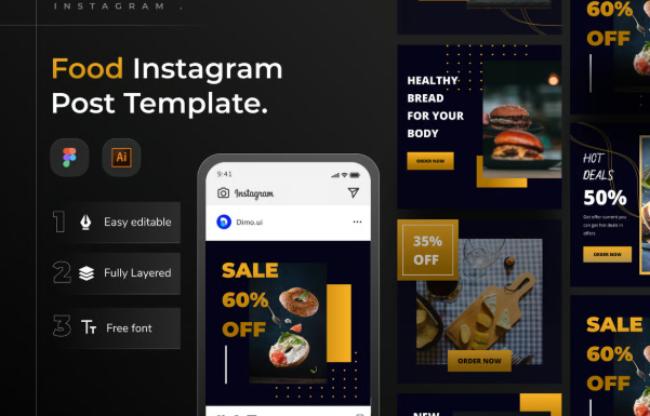 instagram post template