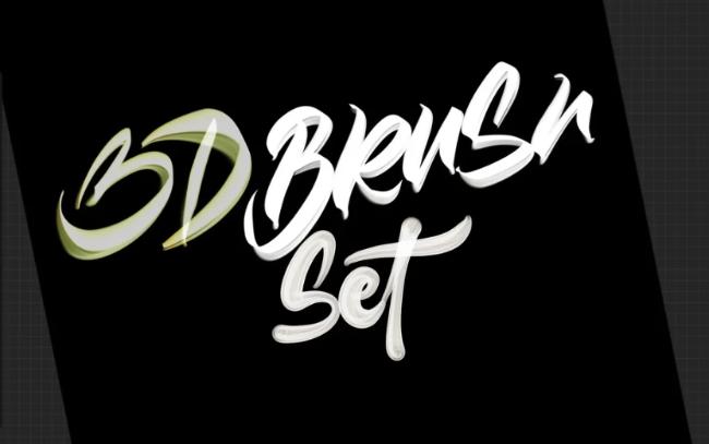 3D Lettering Brush Pack