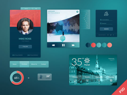 free flat ui kit