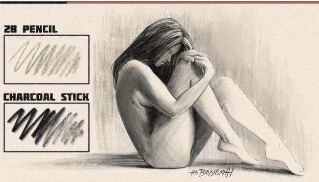 Free sketching brush collection