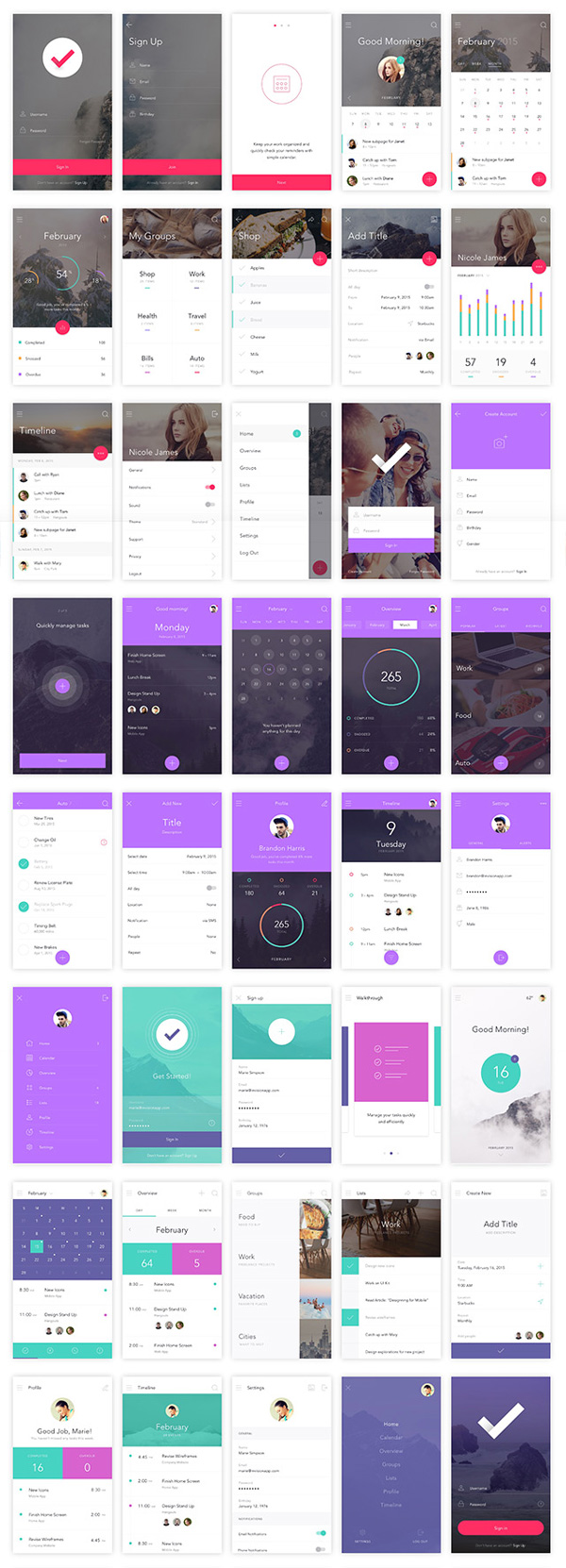 9.app ui kit psd