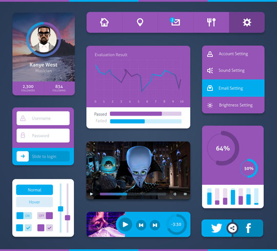 free flat ui kit