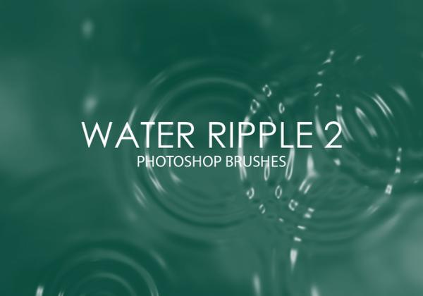 Water ripple Photoshop brushes for puddle effects