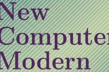 New Computer Modern Font
