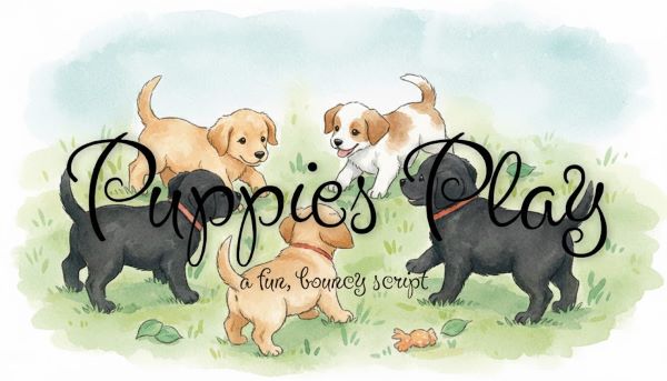 Puppies Play Font